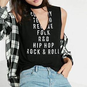NWT Express Music Choker Tank